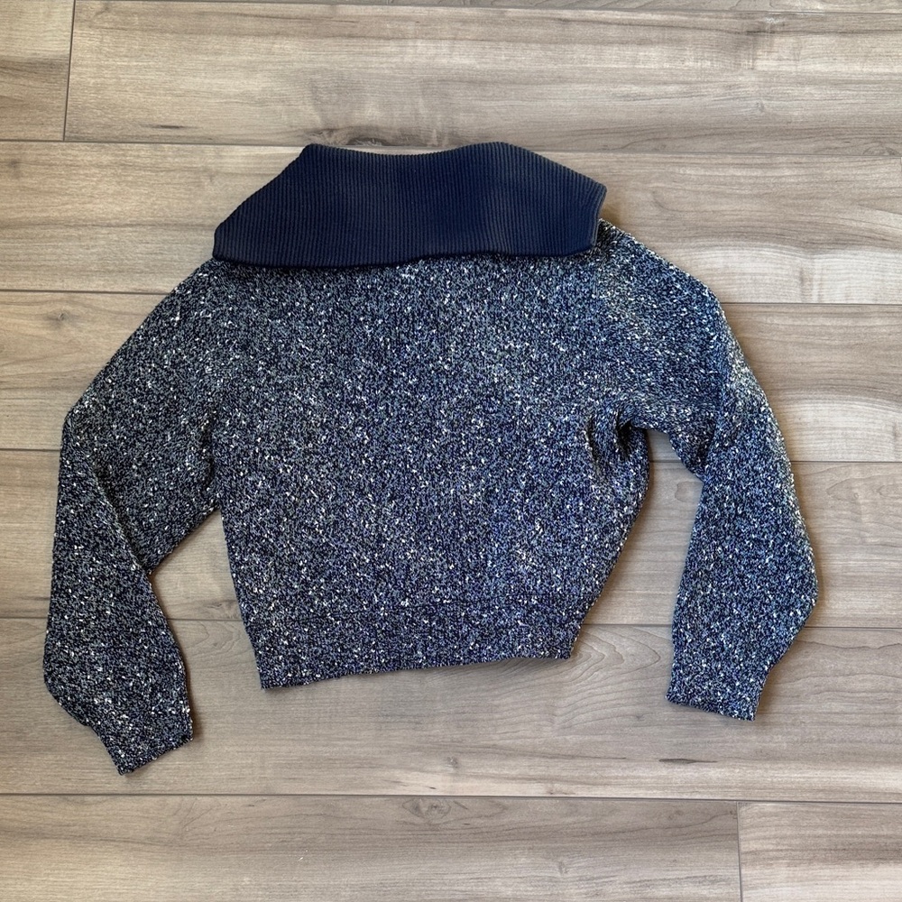 J. Crew Navy Tweed Button-Front Cardigan - Picture 3 of 4